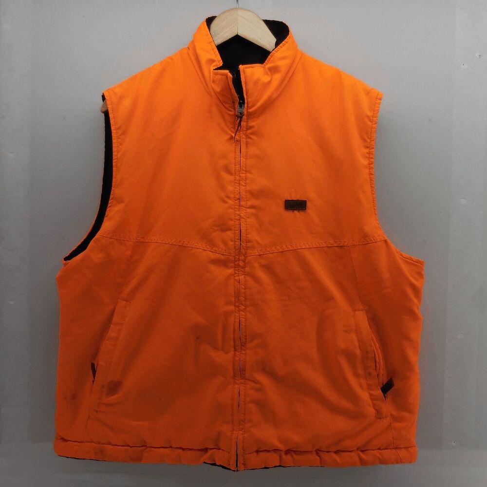 Woolrich Outdoor Guide Collection Orange‎ Black Reversible Vest Mens M